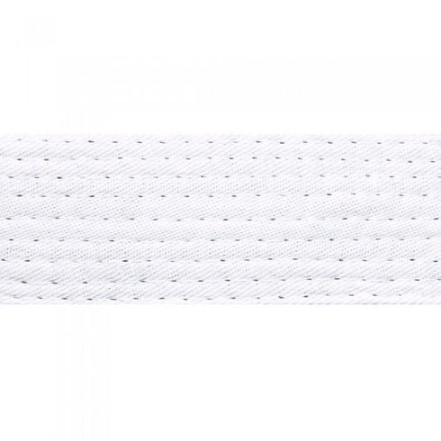BOLD LOOK MERROWED END - SOLID COLOR BELTS-WHITE-1